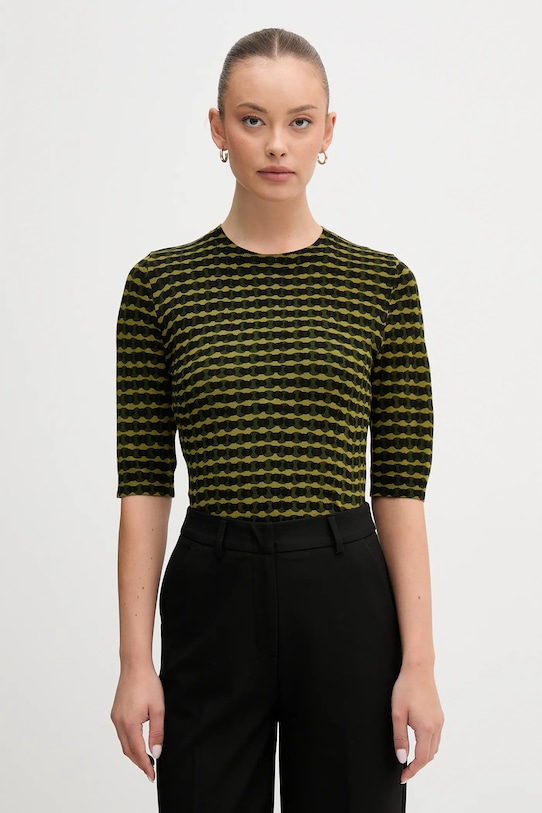 United Colors of Benetton pulover subtiri verde 12F3D10EE