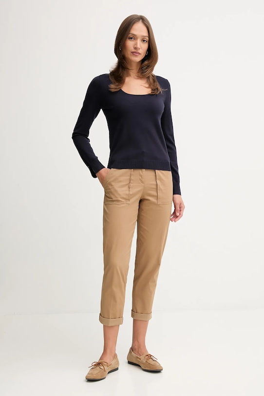 United Colors of Benetton sweter 1W2AD10E5 granatowy AW25