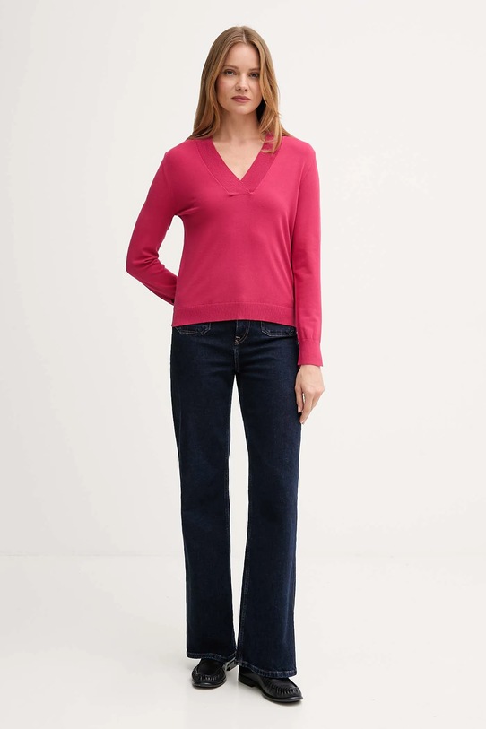 United Colors of Benetton sweter 1W2AD4034 różowy AW25