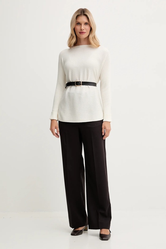 United Colors of Benetton sweter z dodatkiem wełny 1Y6SD10CH beżowy AW25
