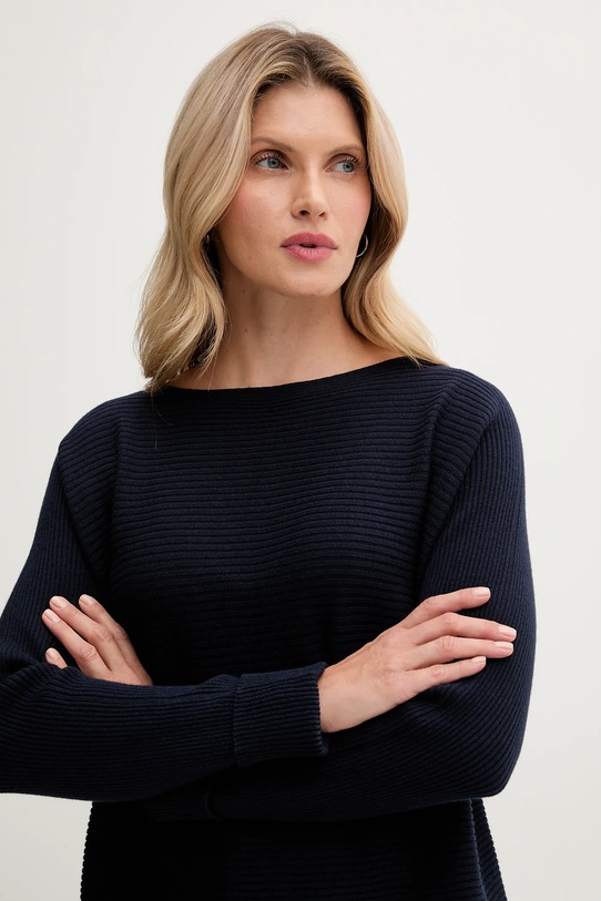 United Colors of Benetton sweter z dodatkiem wełny granatowy 1Y6SD10CH