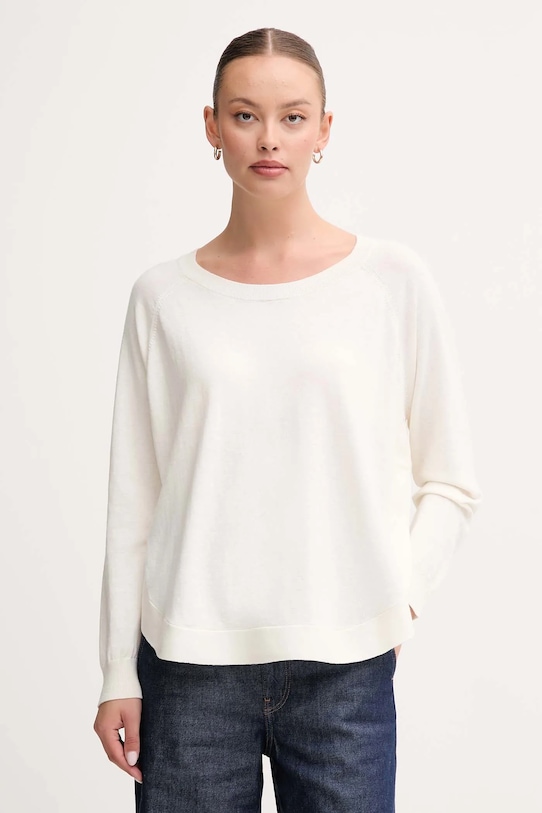 Светр із додаванням вовни United Colors of Benetton тонкий бежевий 1Y6SD10EG