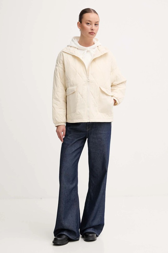 United Colors of Benetton sweter z dodatkiem wełny 1Y6SD10EG beżowy AW25