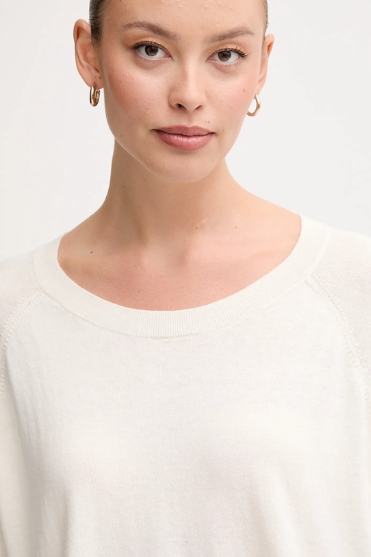 United Colors of Benetton sweter z dodatkiem wełny beżowy 1Y6SD10EG