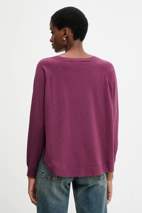 Odzież United Colors of Benetton sweter z dodatkiem wełny 1Y6SD10EG fioletowy
