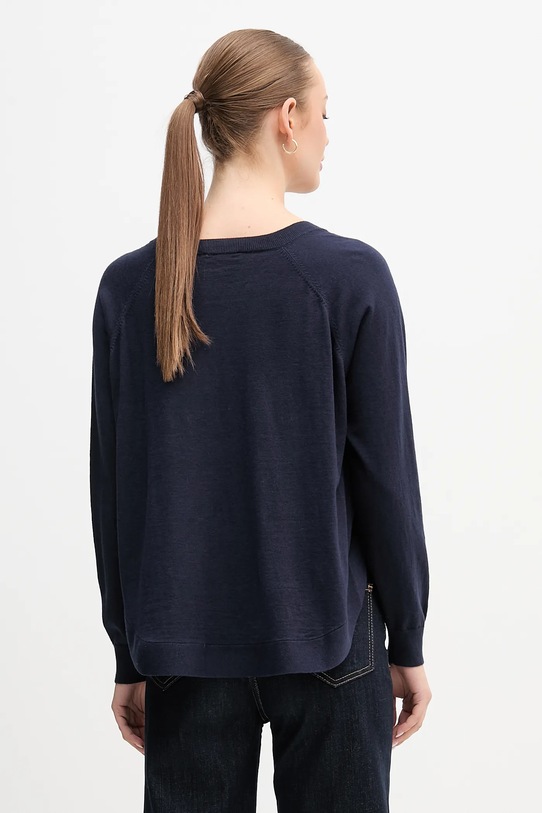 Odzież United Colors of Benetton sweter z dodatkiem wełny 1Y6SD10EG granatowy