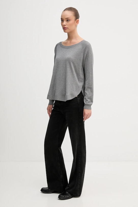 United Colors of Benetton sweter z dodatkiem wełny 1Y6SD10EG szary AW25