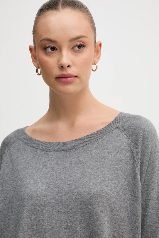 United Colors of Benetton sweter z dodatkiem wełny szary 1Y6SD10EG