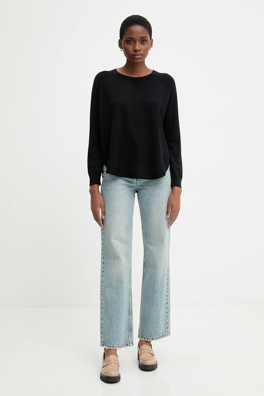 United Colors of Benetton sweter z dodatkiem wełny 1Y6SD10EG czarny AW25