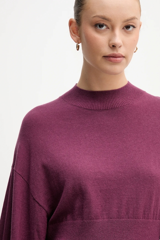 United Colors of Benetton pulover din amestec de lână violet 1Y6SD2041