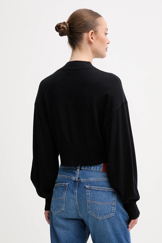 Odzież United Colors of Benetton sweter z dodatkiem wełny 1Y6SD2041 czarny