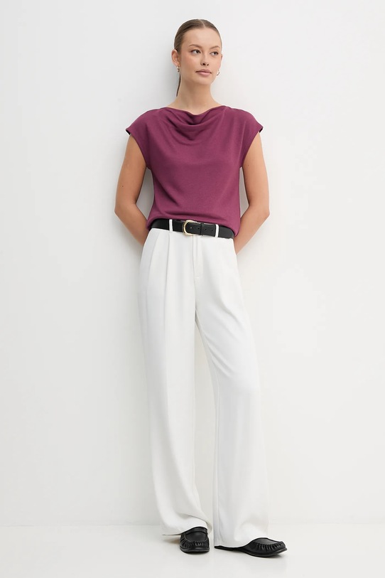 United Colors of Benetton bluzka 31NLD10AS fioletowy AW25