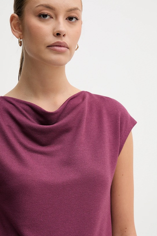 United Colors of Benetton bluzka fioletowy 31NLD10AS