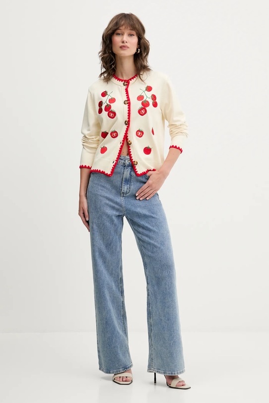 Never Fully Dressed kardigan Tomato NFDKN697 beżowy AW25