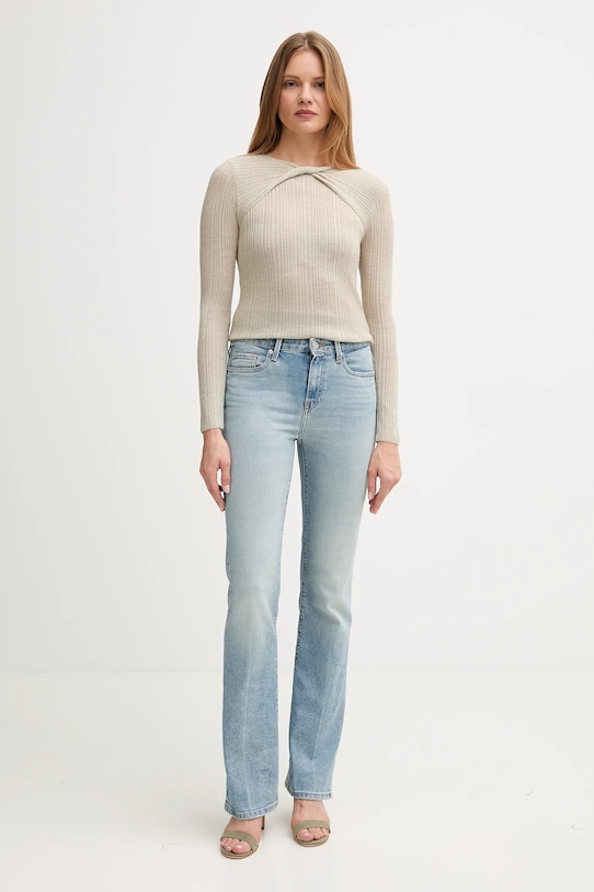 Hoss Intropia pulover de lână 6382015 bej AW25