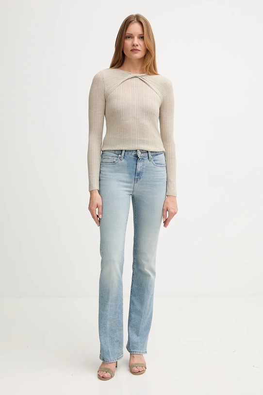 Hoss Intropia sweter wełniany 6382015 zielony AW25