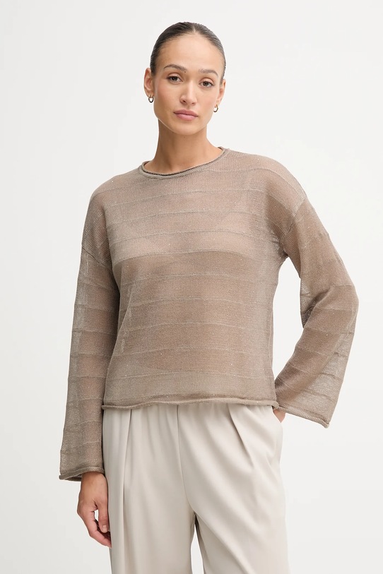 Пуловер Hoss Intropia ситен бежов 6382013