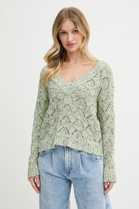 Pepe Jeans pulover subtiri verde PL702306