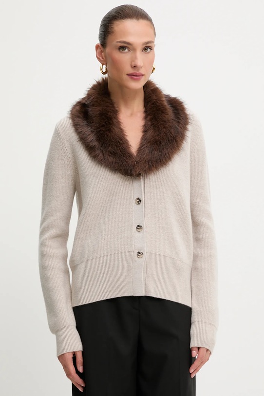 Blugirl Blumarine cardigan din lână uni bej RF5050.MA500