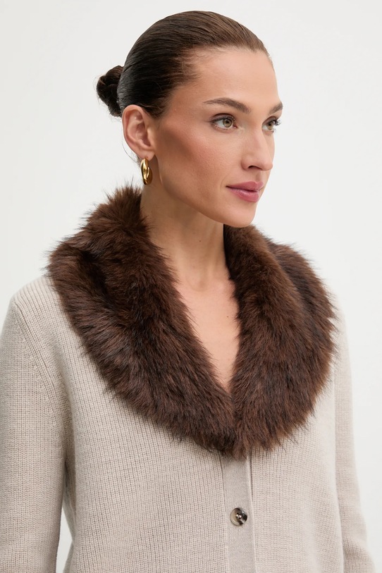 Blugirl Blumarine cardigan din lână bej RF5050.MA500