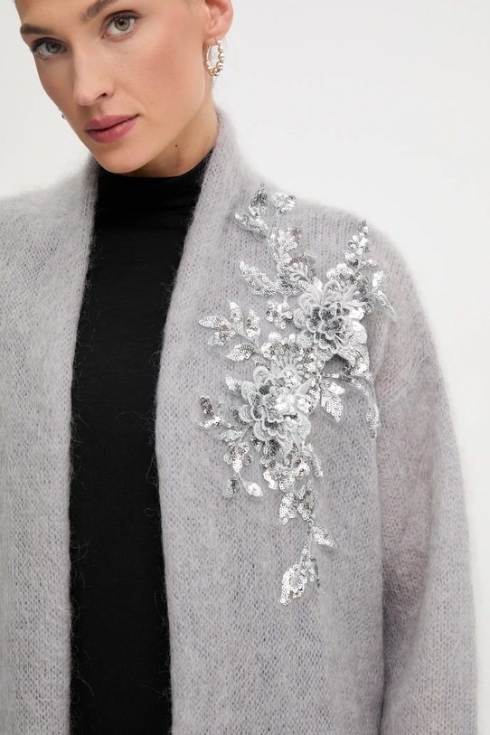 Blugirl Blumarine kardigan z dodatkiem wełny RF5080.MS037 szary