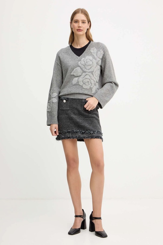 Sveter s prímesou vlny Blugirl Blumarine RF5155.MA870 sivá AW25