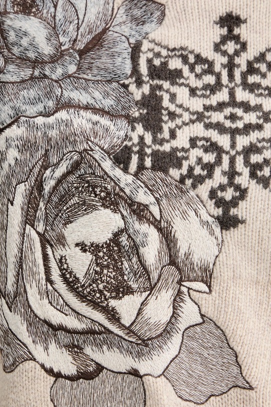 Blugirl Blumarine sweter wełniany RF5161.MS038 beżowy