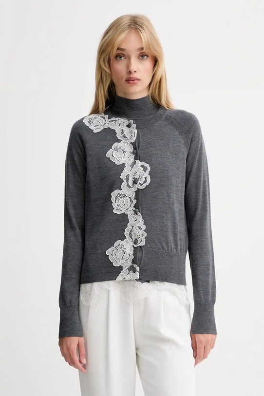 Blugirl Blumarine kombinezon polarowy dziecięcy melanż szary RF5222.MA82O