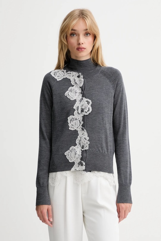 Blugirl Blumarine salopete din fleece pentru copii melanj gri RF5222.MA82O