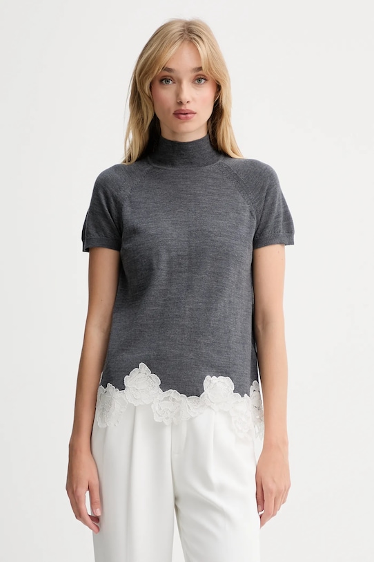 Blugirl Blumarine salopete din fleece pentru copii RF5222.MA82O gri AW25