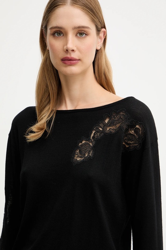 Blugirl Blumarine sweter wełniany czarny RF5232.MA82O