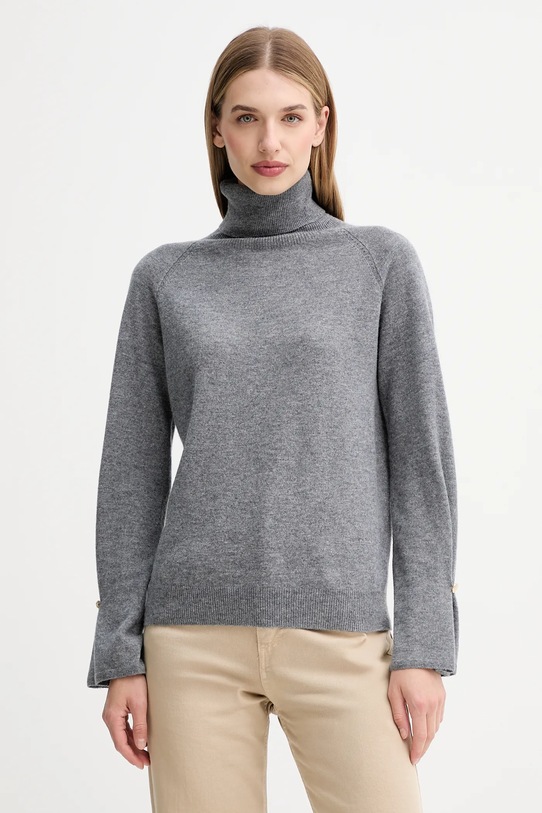Fracomina maglione in lana scollo a collo alto grigio FR25WT7013K47301