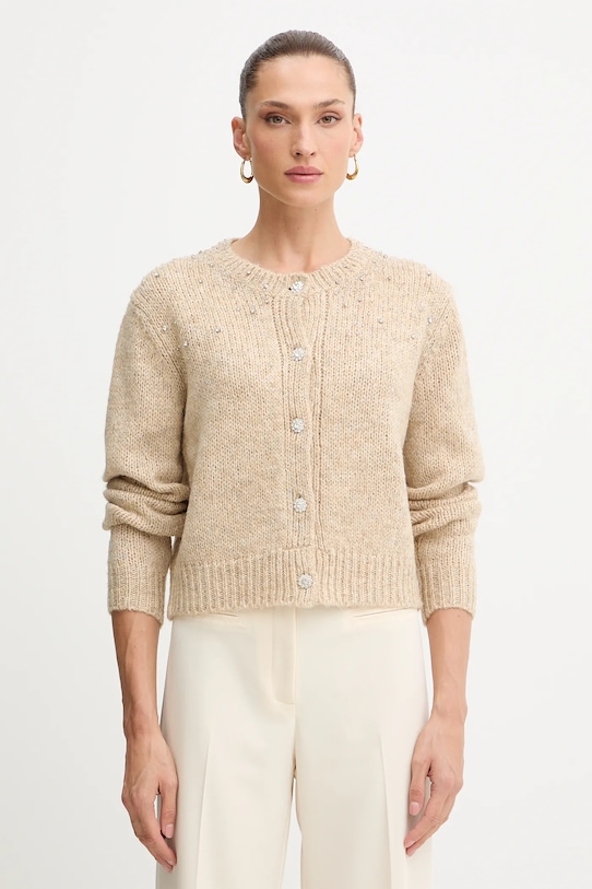 Fracomina cardigan imprimeu bej FJ25WT8001K47401