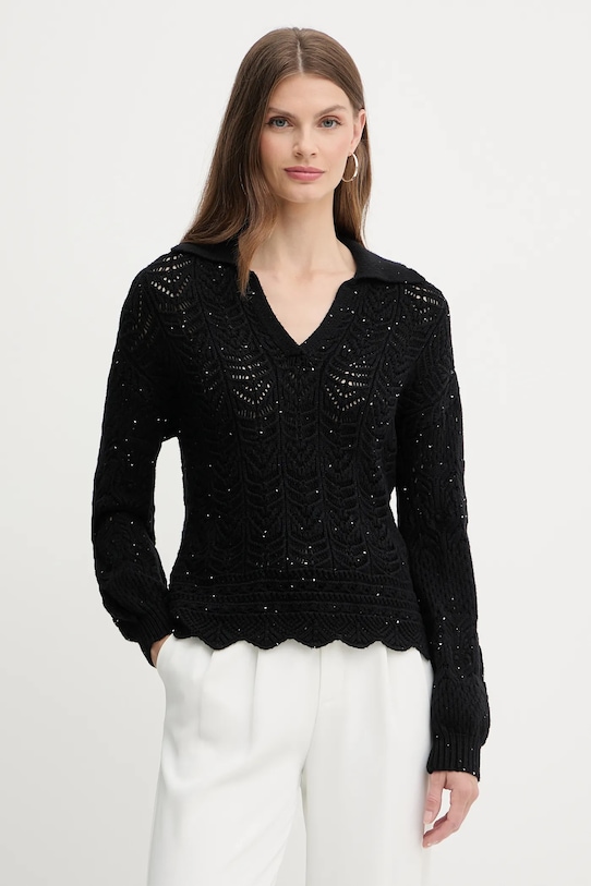 Fracomina pulover groase negru FS25WT7032K53801