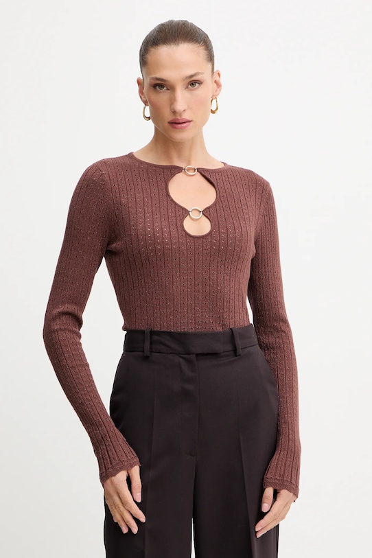 Fracomina sweter pozostałe brązowy FS25WT7021K501Q7