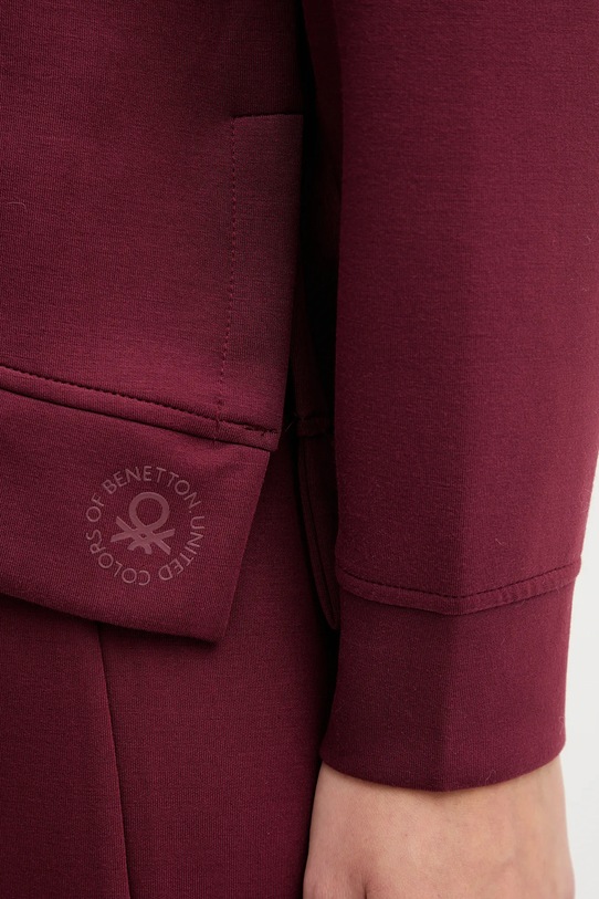 United Colors of Benetton bluza 3Y2F3M07M bordowy