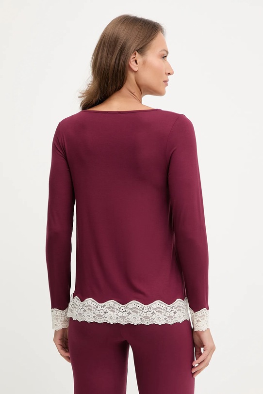 Îmbrăcăminte United Colors of Benetton longsleeve de pijama 3Z123M07X burgundia