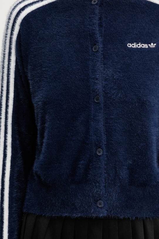 Жилетка adidas Originals Fluffy Cardigan тъмносин JW3644
