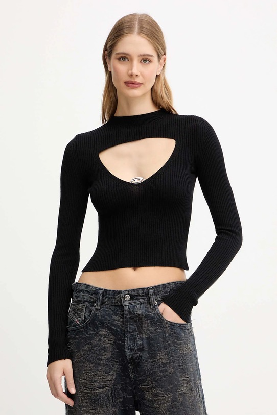 Diesel pulover de lână M-OLINA subtiri negru A18904.0PLBF