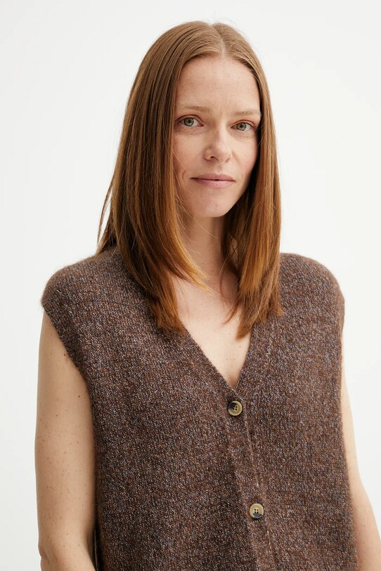 Marc O'Polo vestă din amestec de lână maro 5000006803