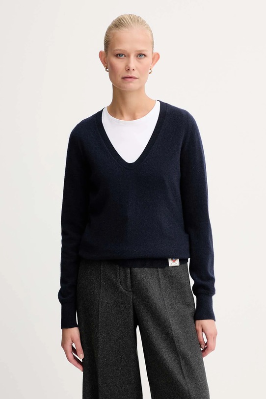 Bally sweter kaszmirowy szpic granatowy WKN0AO
