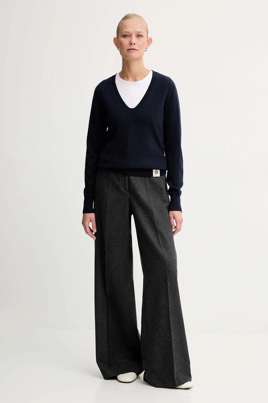 Bally sweter kaszmirowy WKN0AO granatowy AW25