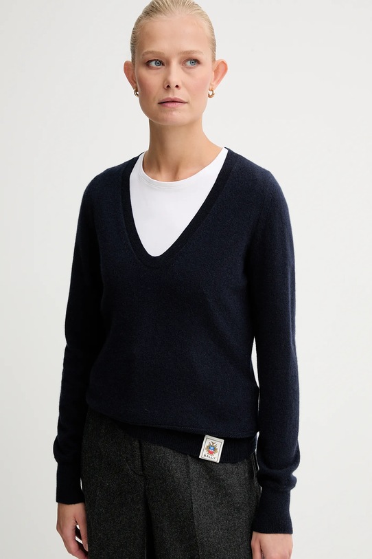 Bally sweter kaszmirowy granatowy WKN0AO