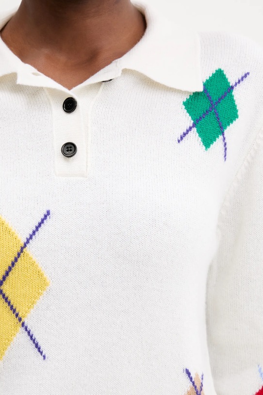 MSGM sweter wełniany 3941MDM194.257781 beżowy