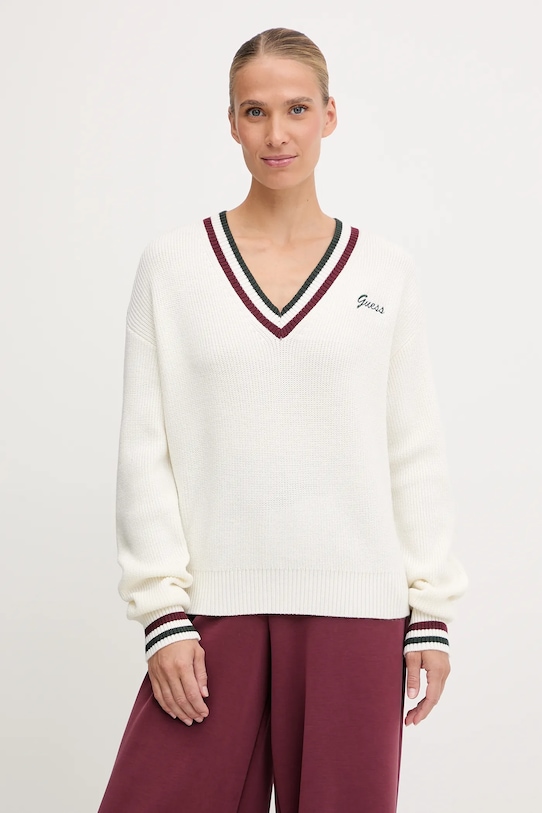 Светр із додаванням вовни Guess SABINA з додаванням вовни бежевий V5BR01.Z1152