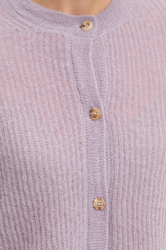 MM kardigan z dodatkiem wełny MEANDRO 2526346028600 fioletowy