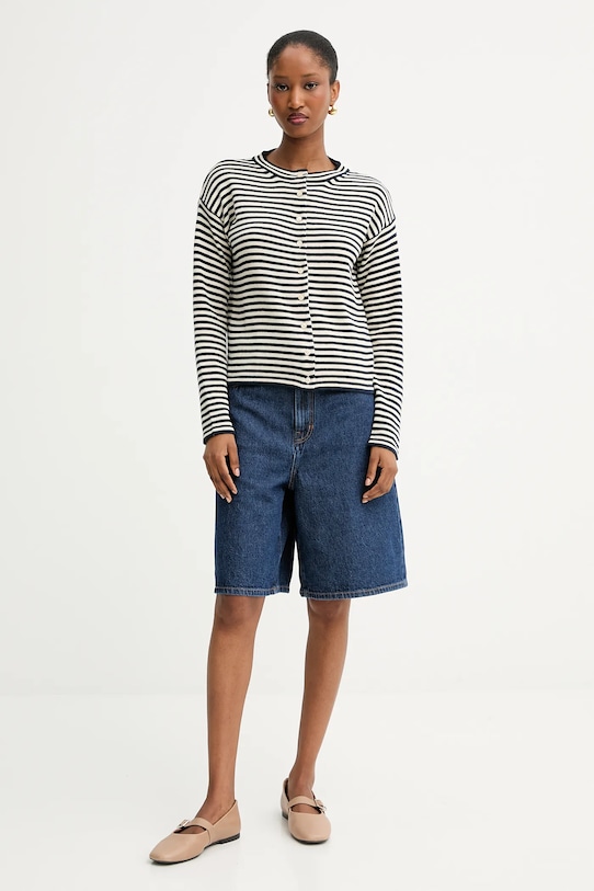 Bavlněný kardigan Weekend Max Mara ERITEA 2525346031600 námořnická modř AW25