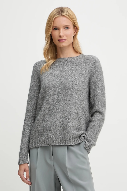 Πουλόβερ με προσθήκη μαλλιού Weekend Max Mara GHIACCI με μείγμα μαλλιού γκρί 2525366151600