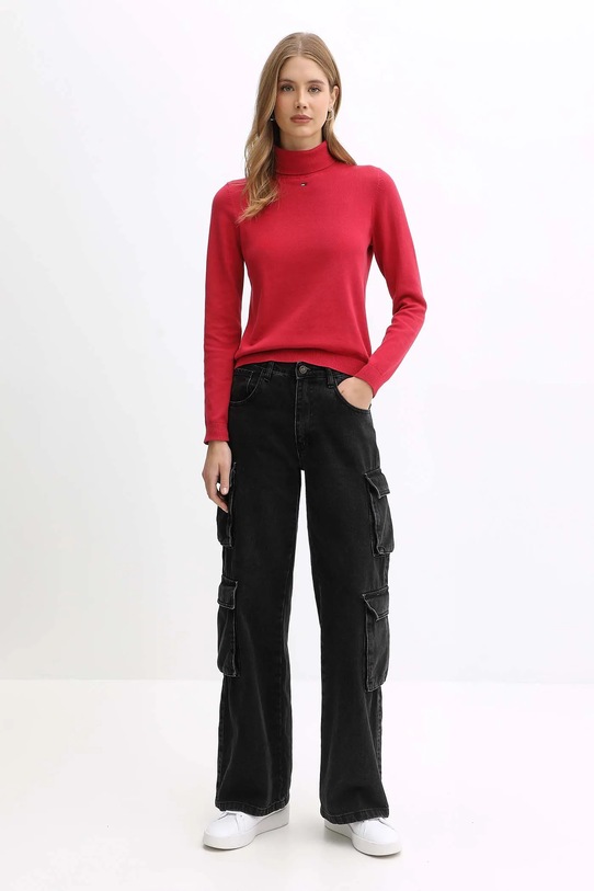 Tommy Jeans sweter bawełniany DW0DW21672 różowy NC25