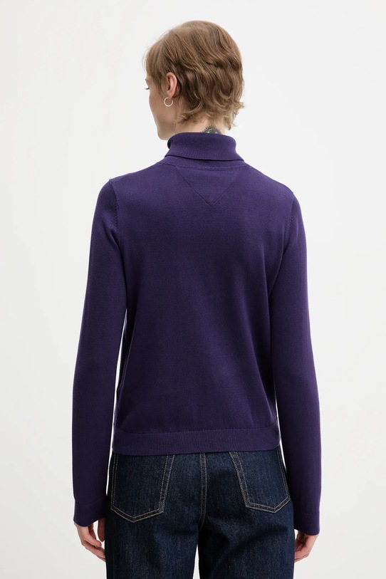Одежда Хлопковый свитер Tommy Jeans DW0DW21672 фиолетовой